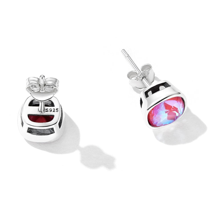 S925 Sterling Silver Mocha Fluorescent Ear Stud Women Earrings