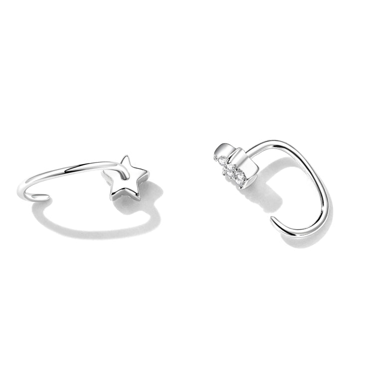 S925 Sterling Silver Star Ear Hook Women Earrings