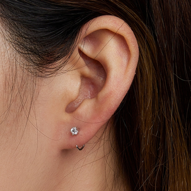 S925 Sterling Silver Sparkling Ear Hook Women Earrings