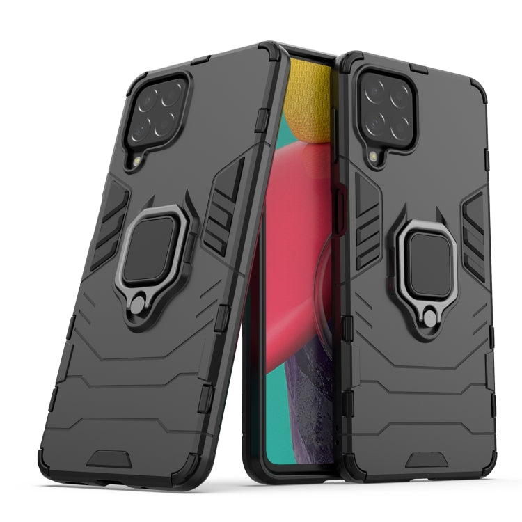 For Samsung Galaxy M53 5G PC + TPU Shockproof Protective Phone Case with Magnetic Ring Holder