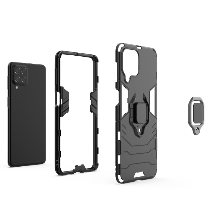 For Samsung Galaxy M53 5G PC + TPU Shockproof Protective Phone Case with Magnetic Ring Holder