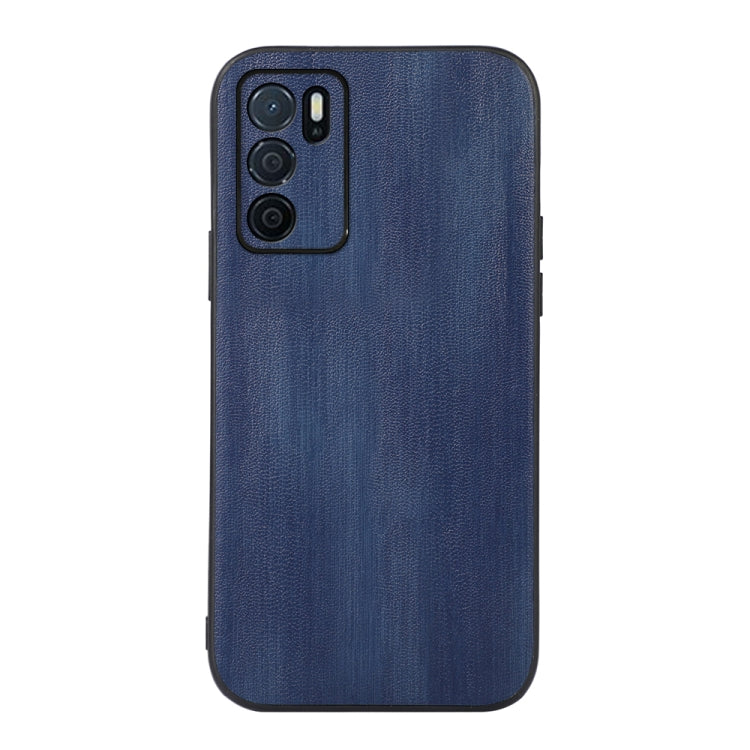 For OPPO A16 Yellow Cow Texture PU Phone Case