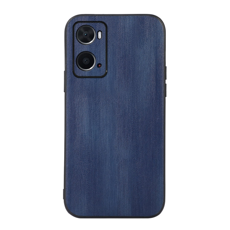 For OPPO A76 Yellow Cow Texture PU Phone Case