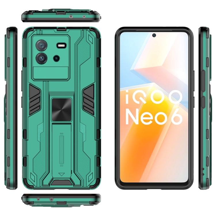 For vivo iQOO Neo6 5G China Supersonic PC + TPU Shock-proof Protective Phone Case with Holder