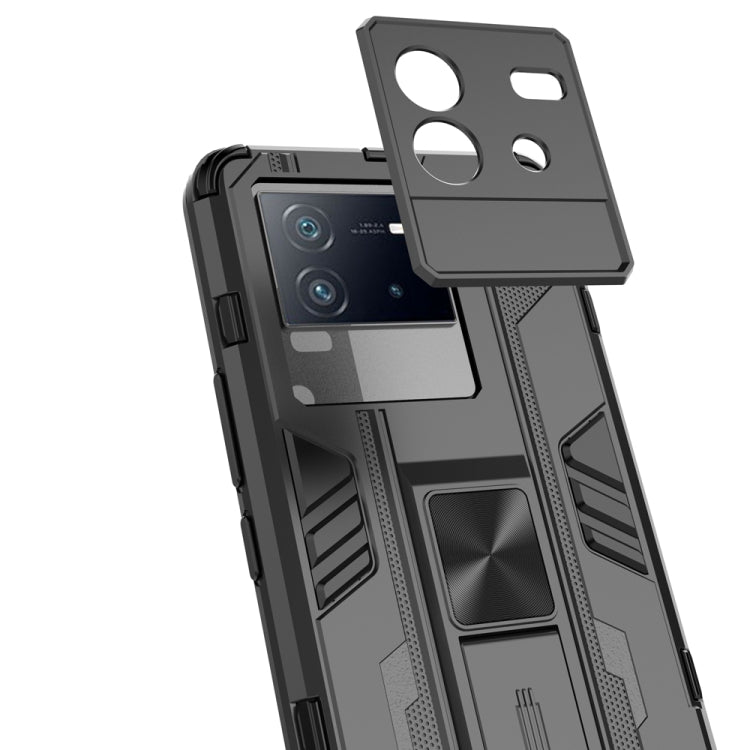 For vivo iQOO Neo6 5G China Supersonic PC + TPU Shock-proof Protective Phone Case with Holder