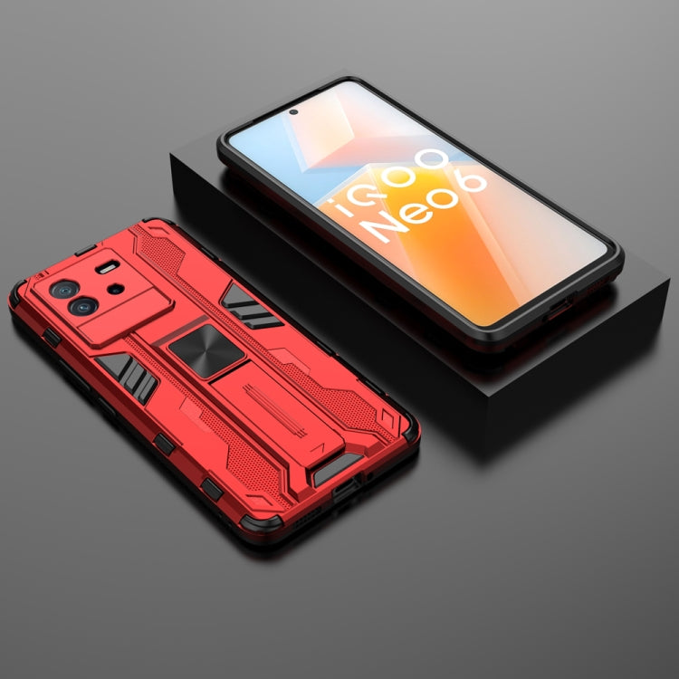 For vivo iQOO Neo6 5G China Supersonic PC + TPU Shock-proof Protective Phone Case with Holder