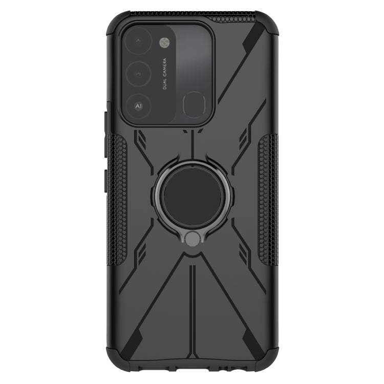 For Tecno Spark Go 2022 Armor Bear Shockproof PC + TPU Phone Case with Ring