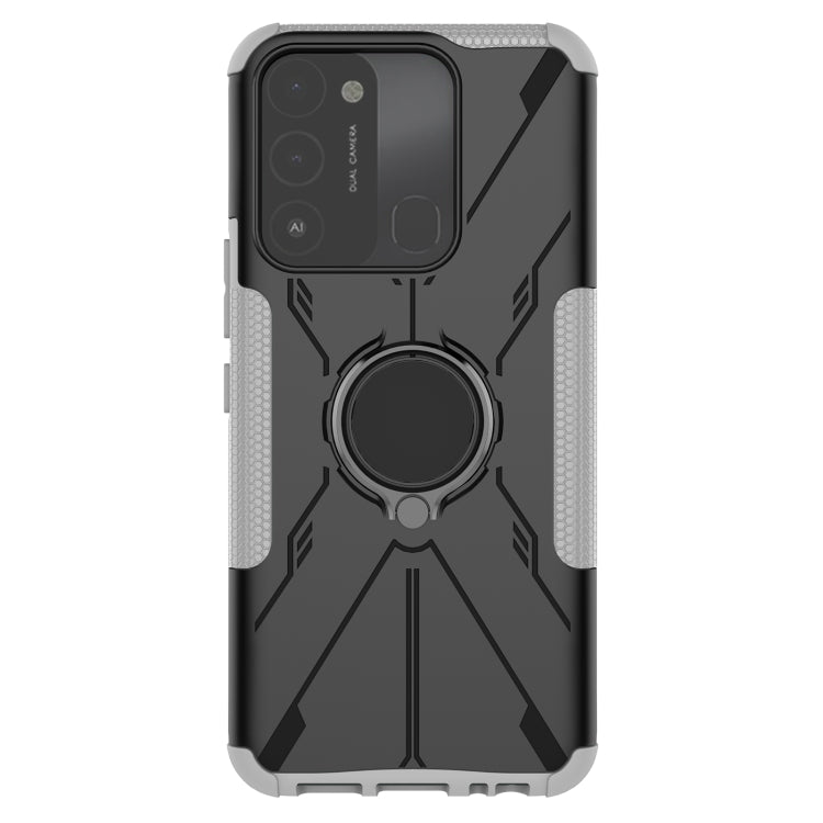 For Tecno Spark Go 2022 Armor Bear Shockproof PC + TPU Phone Case with Ring