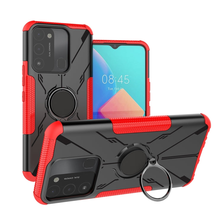 For Tecno Spark Go 2022 Armor Bear Shockproof PC + TPU Phone Case with Ring