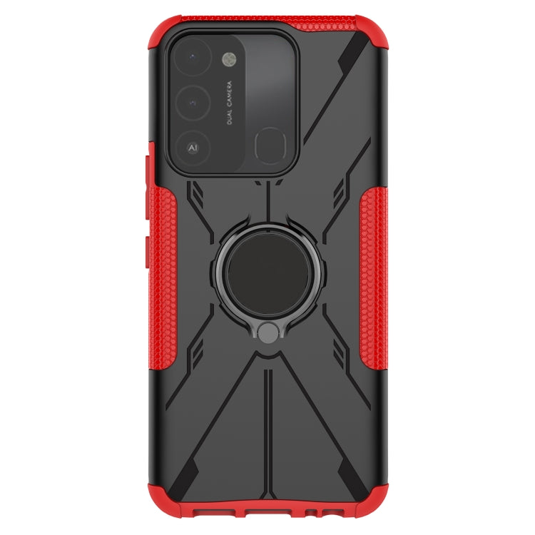 For Tecno Spark Go 2022 Armor Bear Shockproof PC + TPU Phone Case with Ring