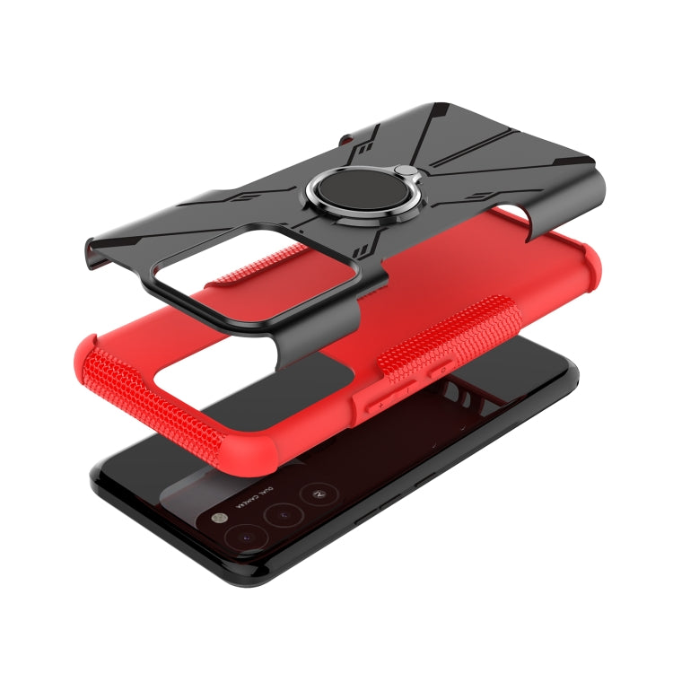 For Tecno Spark Go 2022 Armor Bear Shockproof PC + TPU Phone Case with Ring
