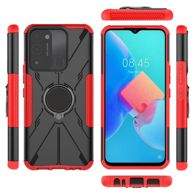 For Tecno Spark Go 2022 Armor Bear Shockproof PC + TPU Phone Case with Ring
