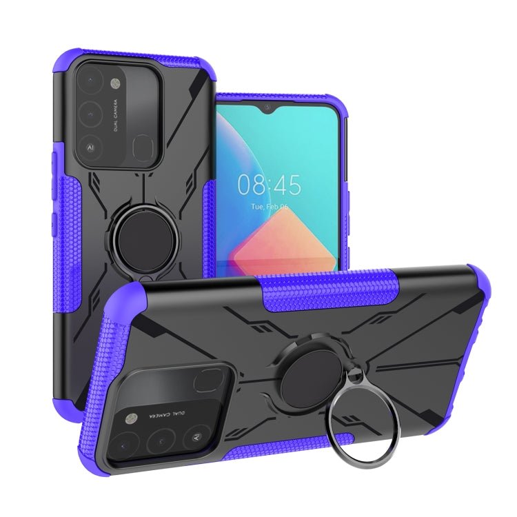 For Tecno Spark Go 2022 Armor Bear Shockproof PC + TPU Phone Case with Ring