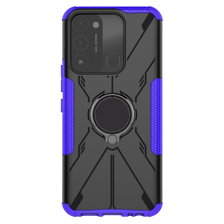 For Tecno Spark Go 2022 Armor Bear Shockproof PC + TPU Phone Case with Ring