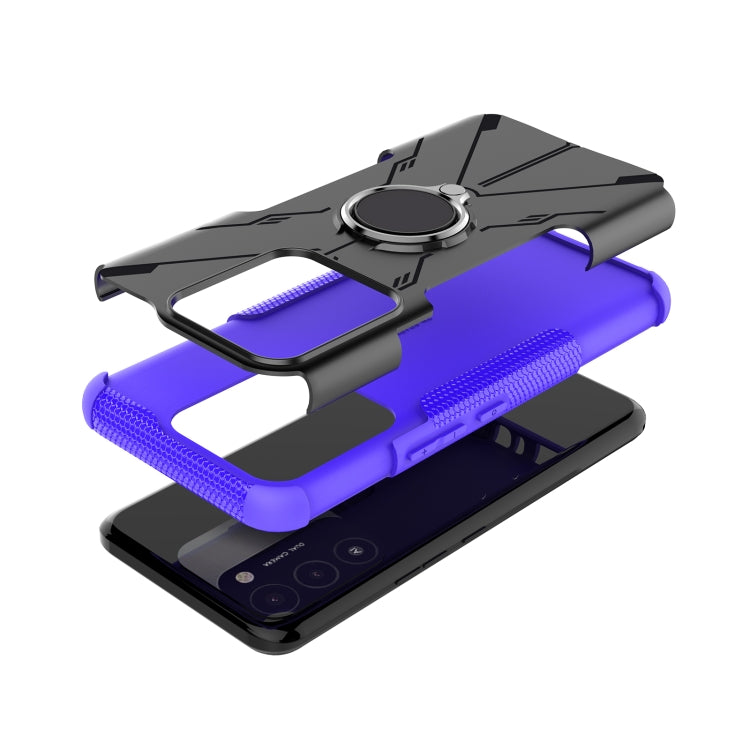 For Tecno Spark Go 2022 Armor Bear Shockproof PC + TPU Phone Case with Ring