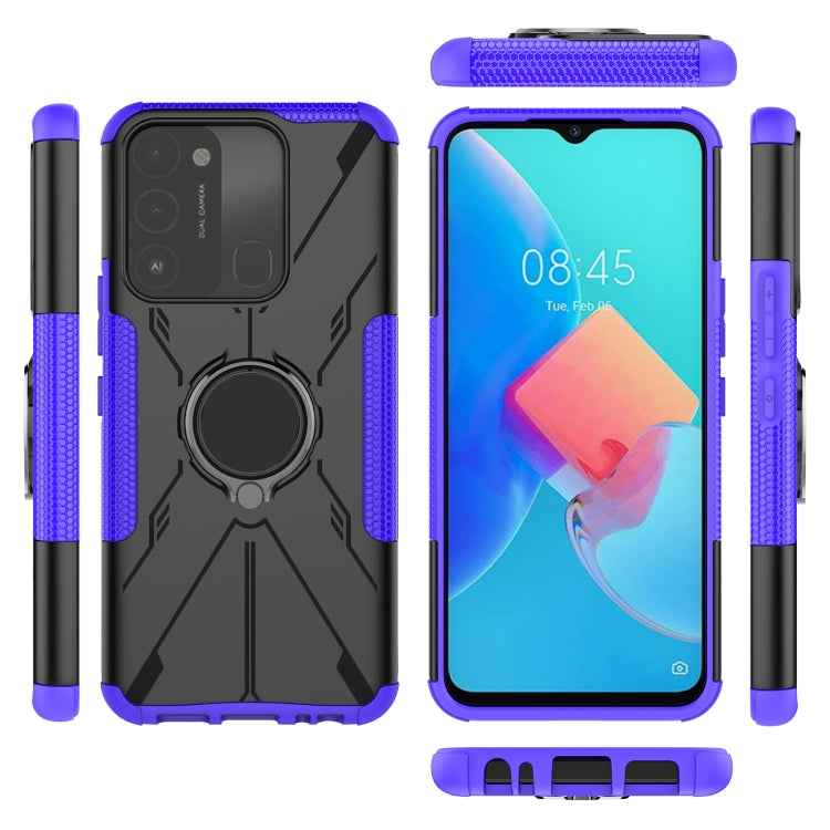 For Tecno Spark Go 2022 Armor Bear Shockproof PC + TPU Phone Case with Ring