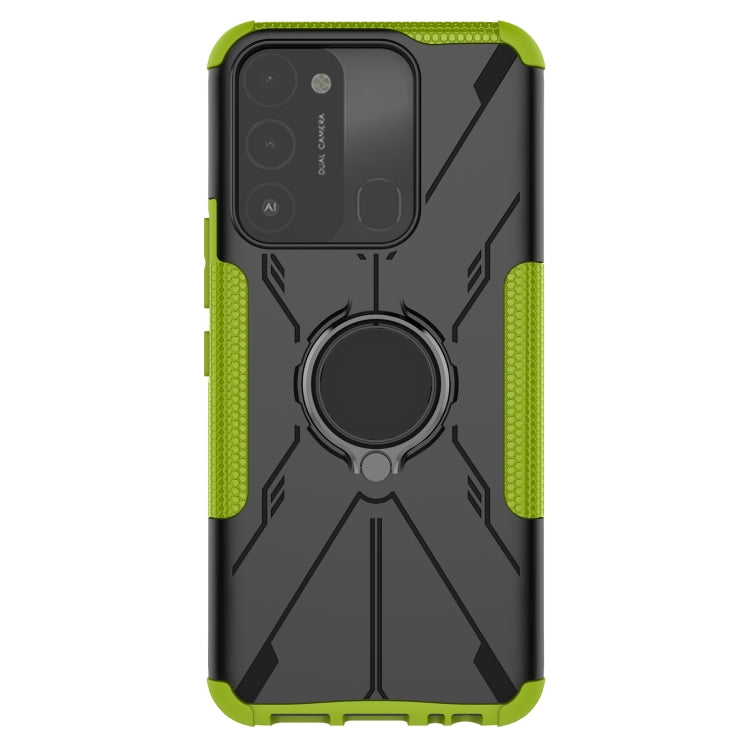 For Tecno Spark Go 2022 Armor Bear Shockproof PC + TPU Phone Case with Ring