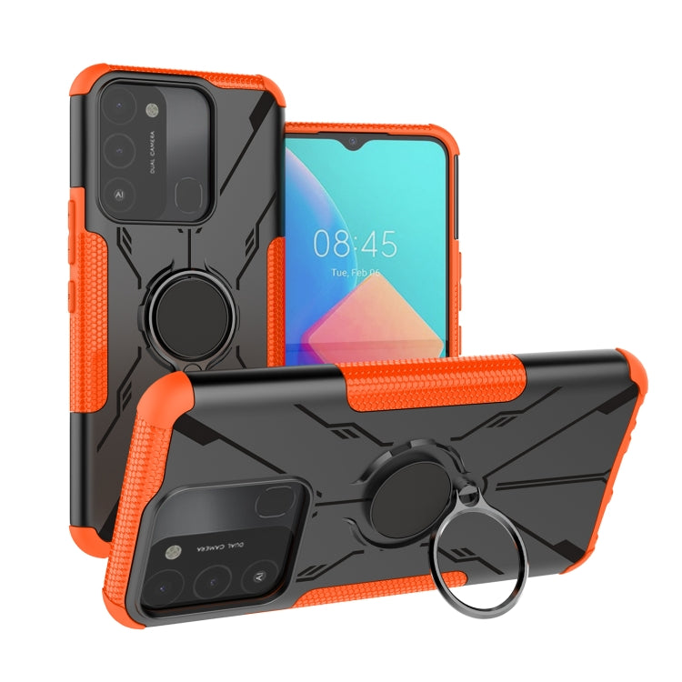 For Tecno Spark Go 2022 Armor Bear Shockproof PC + TPU Phone Case with Ring