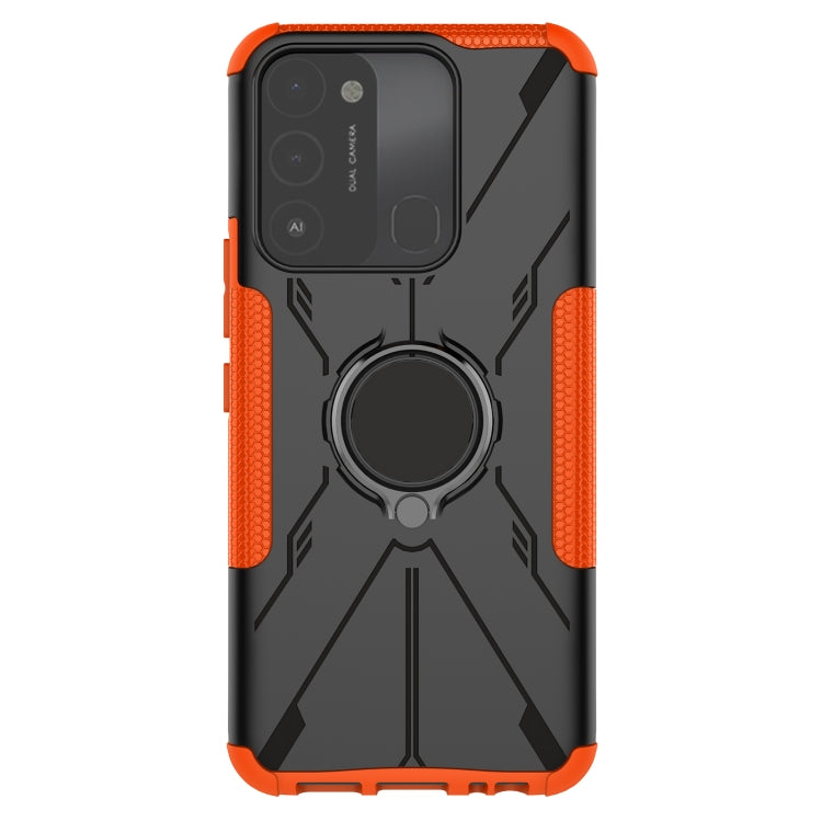 For Tecno Spark Go 2022 Armor Bear Shockproof PC + TPU Phone Case with Ring