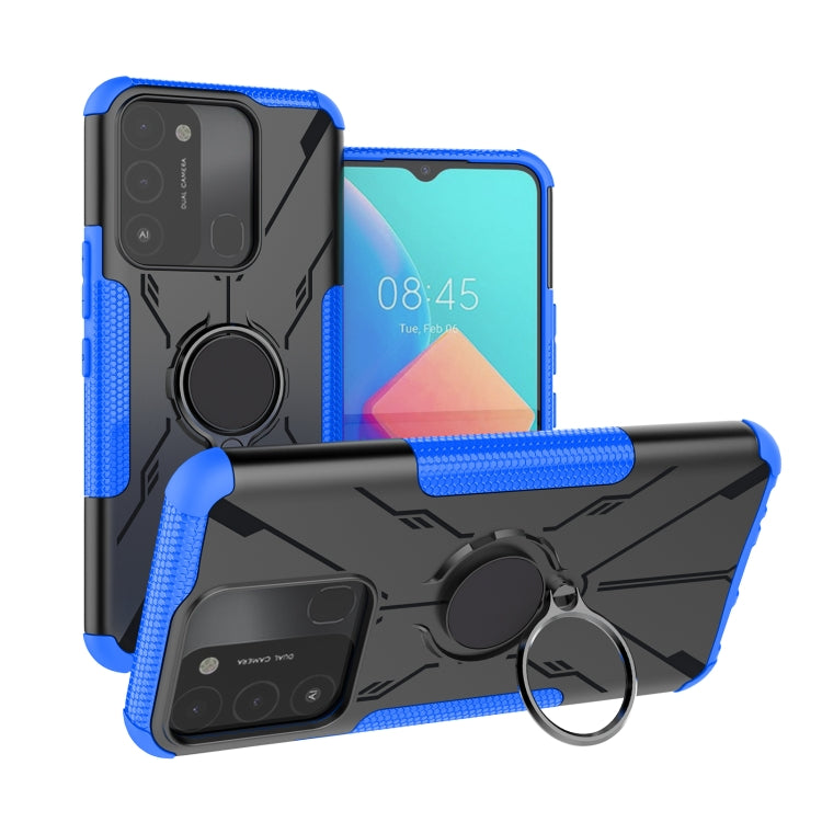 For Tecno Spark Go 2022 Armor Bear Shockproof PC + TPU Phone Case with Ring