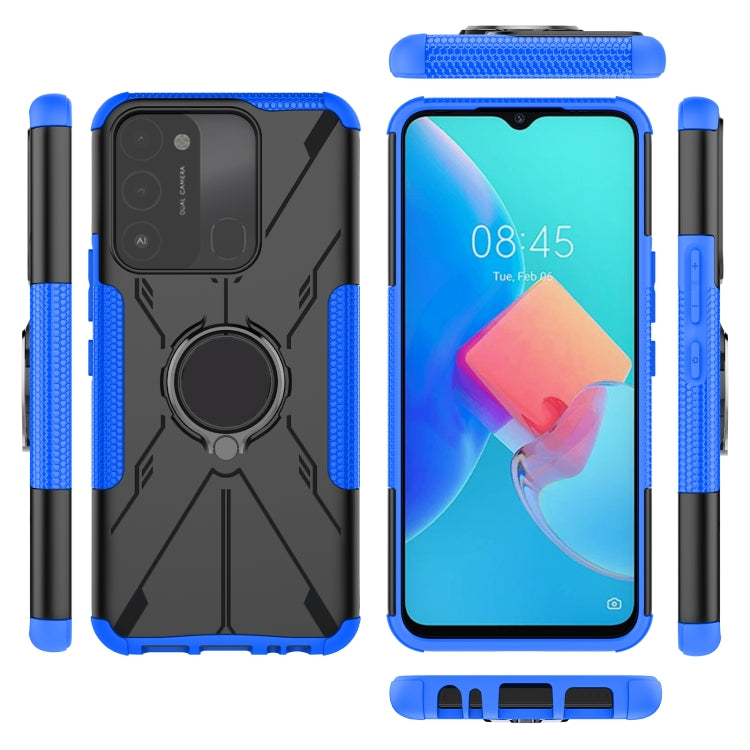 For Tecno Spark Go 2022 Armor Bear Shockproof PC + TPU Phone Case with Ring