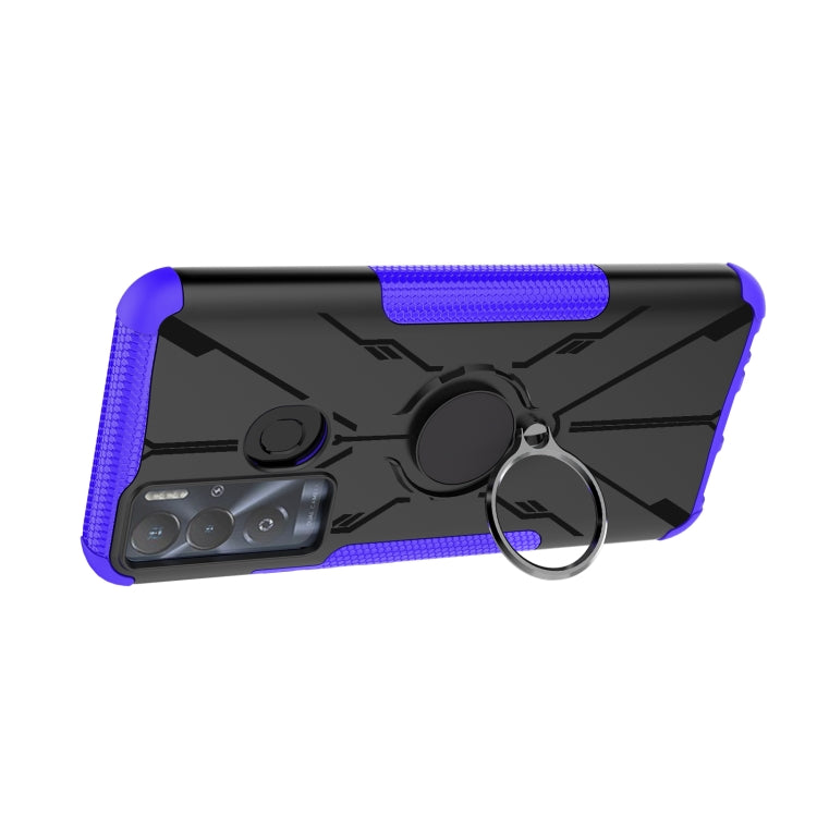 For Tecno Pova Neo Armor Bear Shockproof PC + TPU Phone Case with Ring