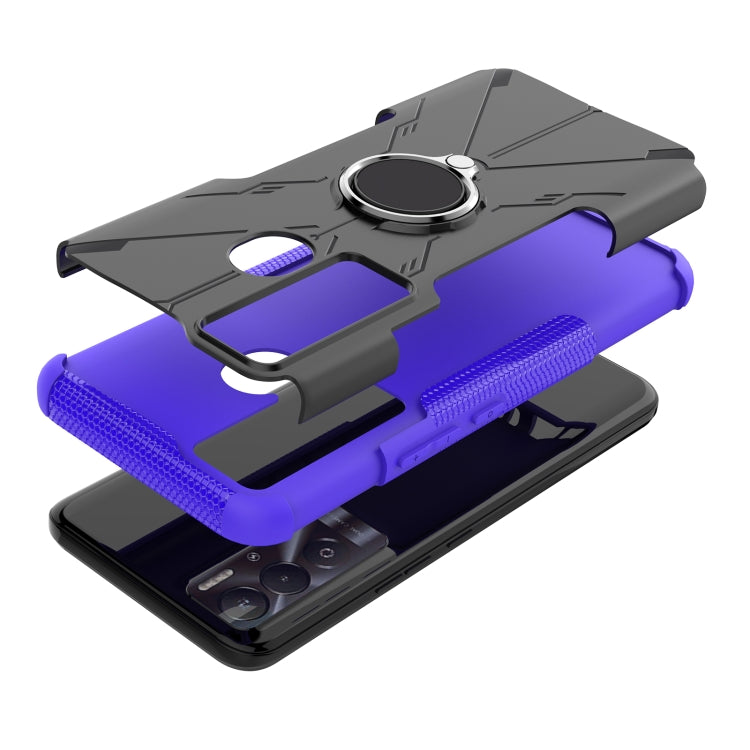 For Tecno Pova Neo Armor Bear Shockproof PC + TPU Phone Case with Ring