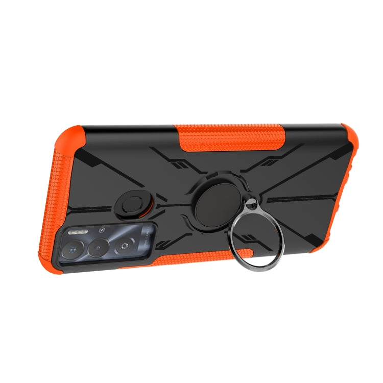 For Tecno Pova Neo Armor Bear Shockproof PC + TPU Phone Case with Ring