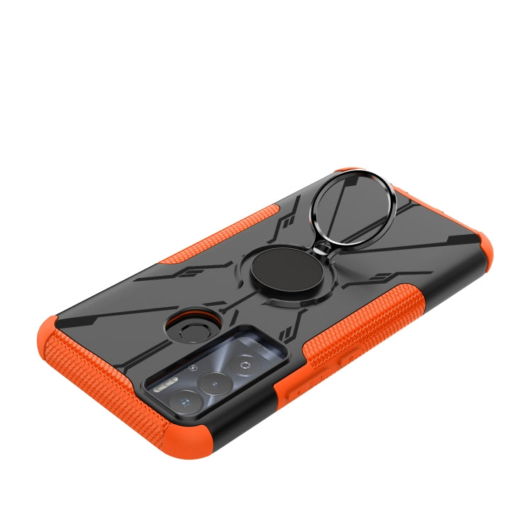 For Tecno Pova Neo Armor Bear Shockproof PC + TPU Phone Case with Ring