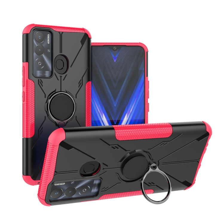 For Tecno Pova Neo Armor Bear Shockproof PC + TPU Phone Case with Ring