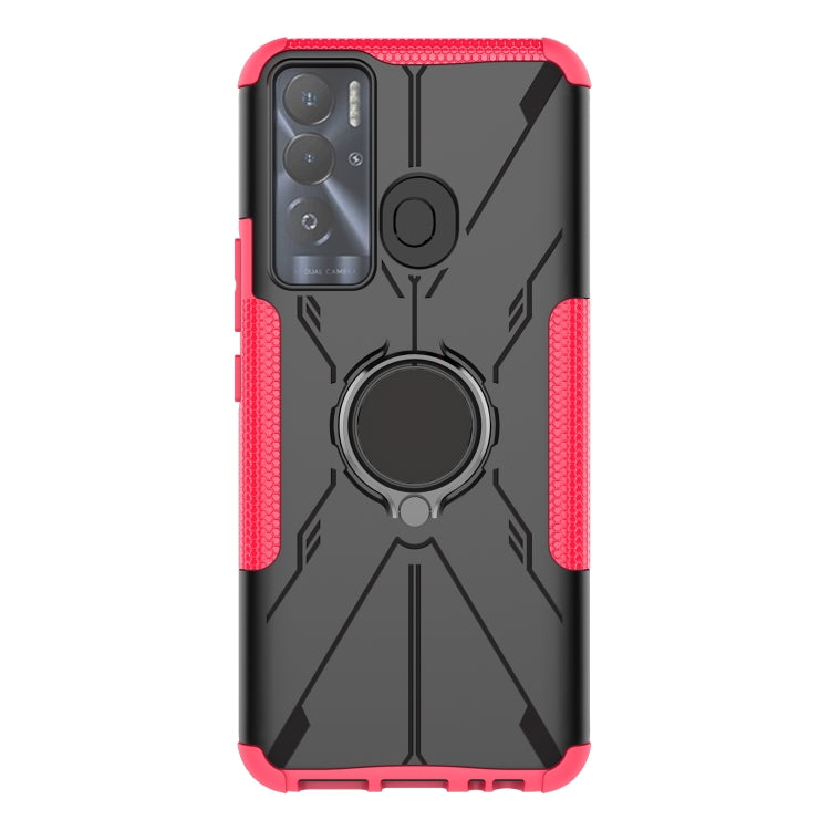 For Tecno Pova Neo Armor Bear Shockproof PC + TPU Phone Case with Ring