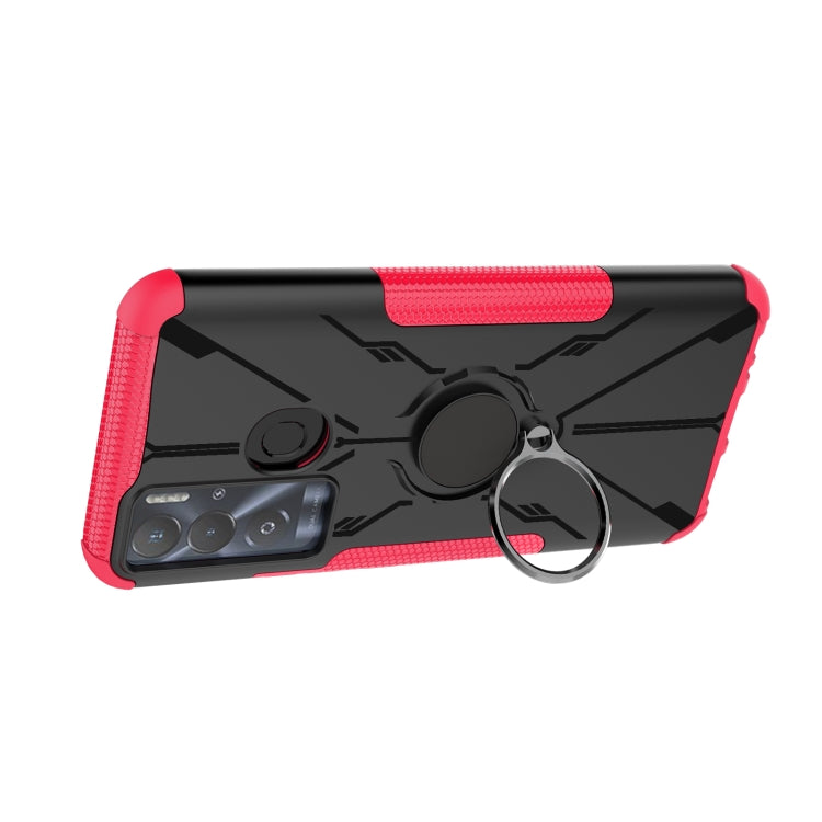 For Tecno Pova Neo Armor Bear Shockproof PC + TPU Phone Case with Ring