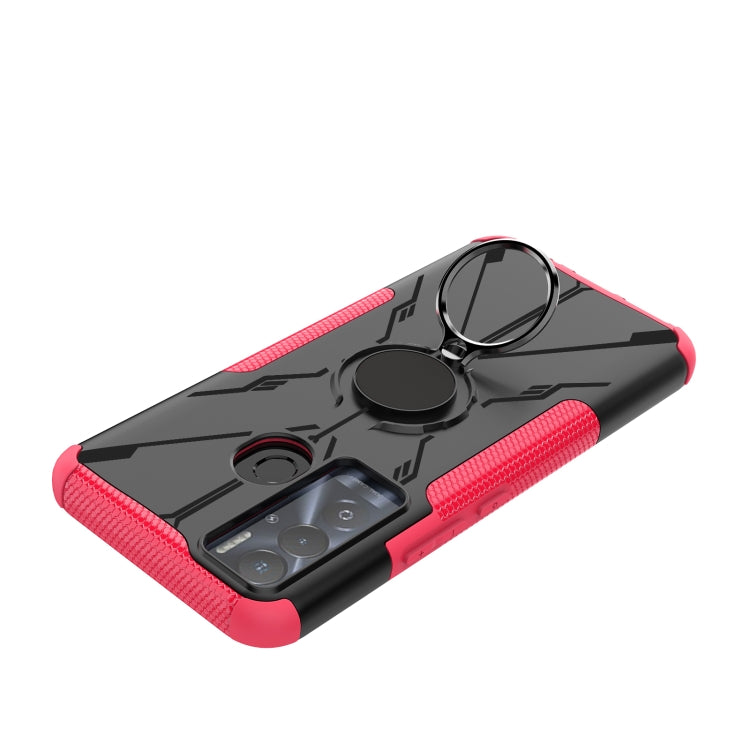 For Tecno Pova Neo Armor Bear Shockproof PC + TPU Phone Case with Ring