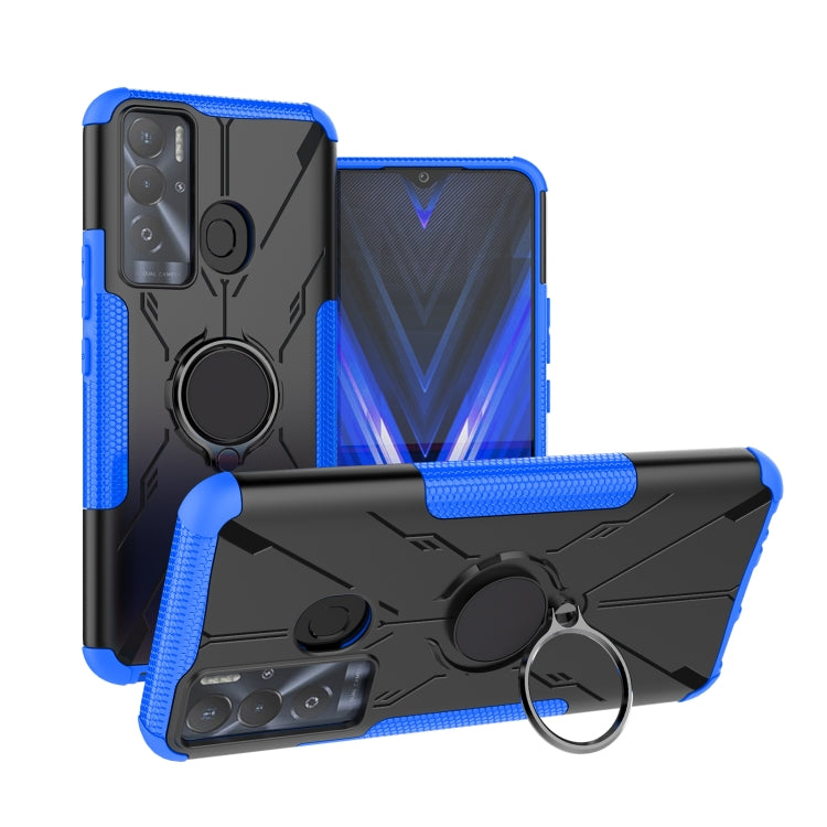 For Tecno Pova Neo Armor Bear Shockproof PC + TPU Phone Case with Ring
