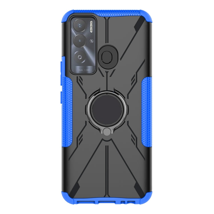 For Tecno Pova Neo Armor Bear Shockproof PC + TPU Phone Case with Ring