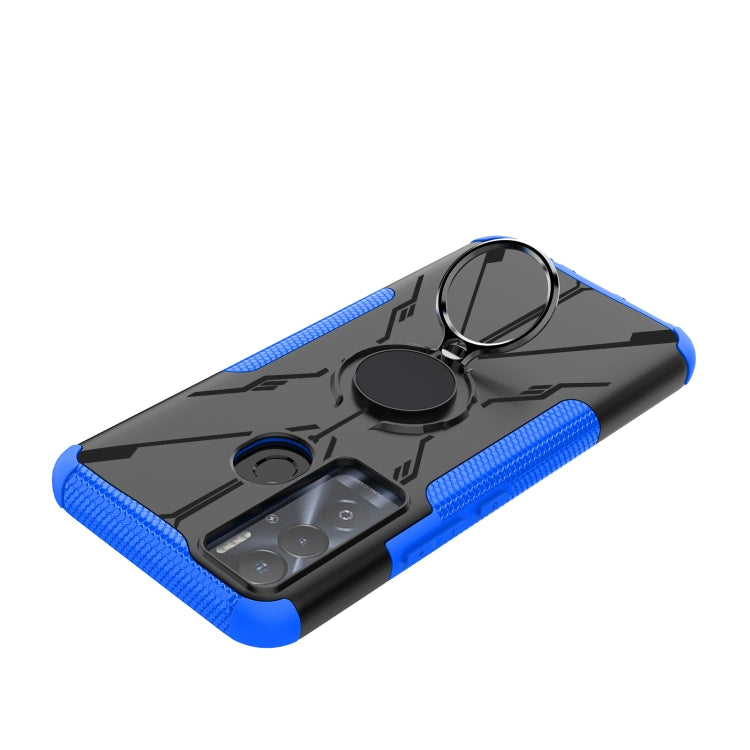 For Tecno Pova Neo Armor Bear Shockproof PC + TPU Phone Case with Ring