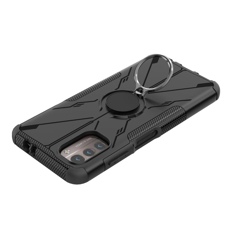 For Nokia G21 Armor Bear Shockproof PC + TPU Phone Case with Ring