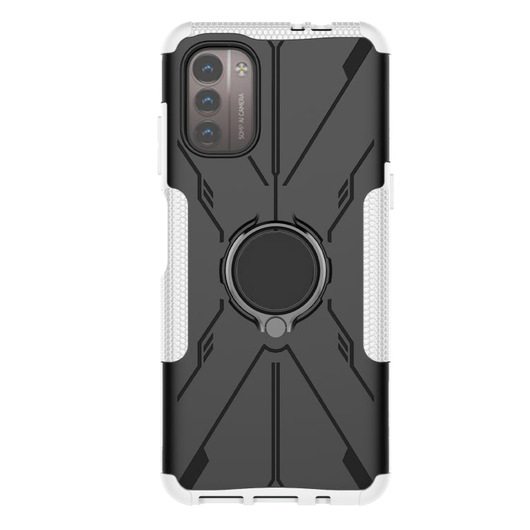 For Nokia G21 Armor Bear Shockproof PC + TPU Phone Case with Ring