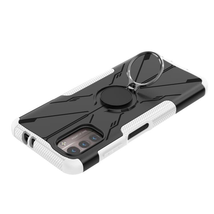 For Nokia G21 Armor Bear Shockproof PC + TPU Phone Case with Ring