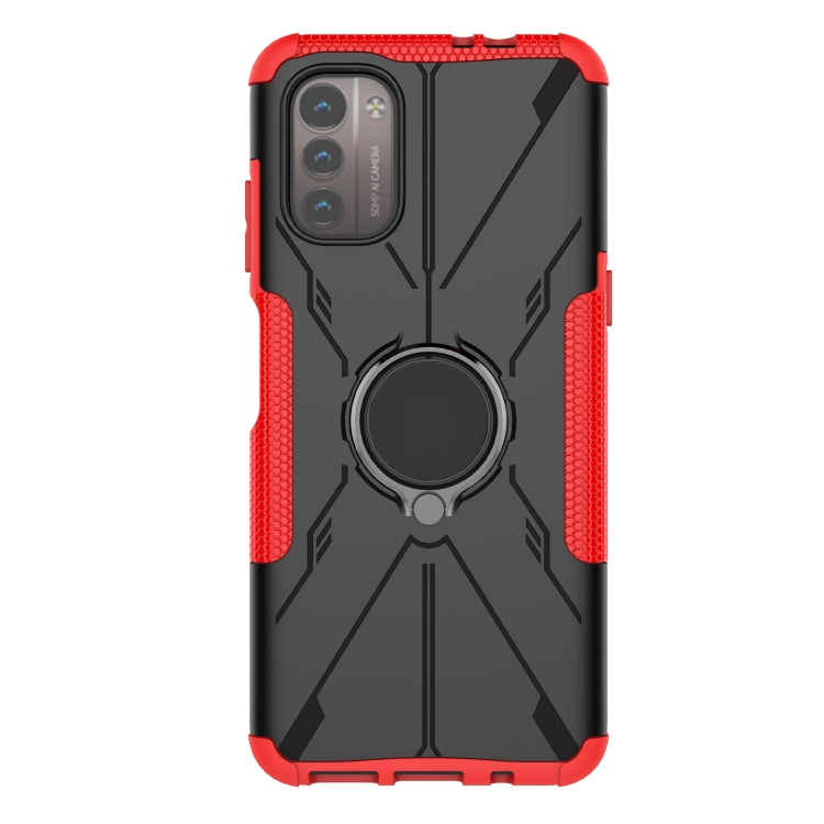 For Nokia G21 Armor Bear Shockproof PC + TPU Phone Case with Ring