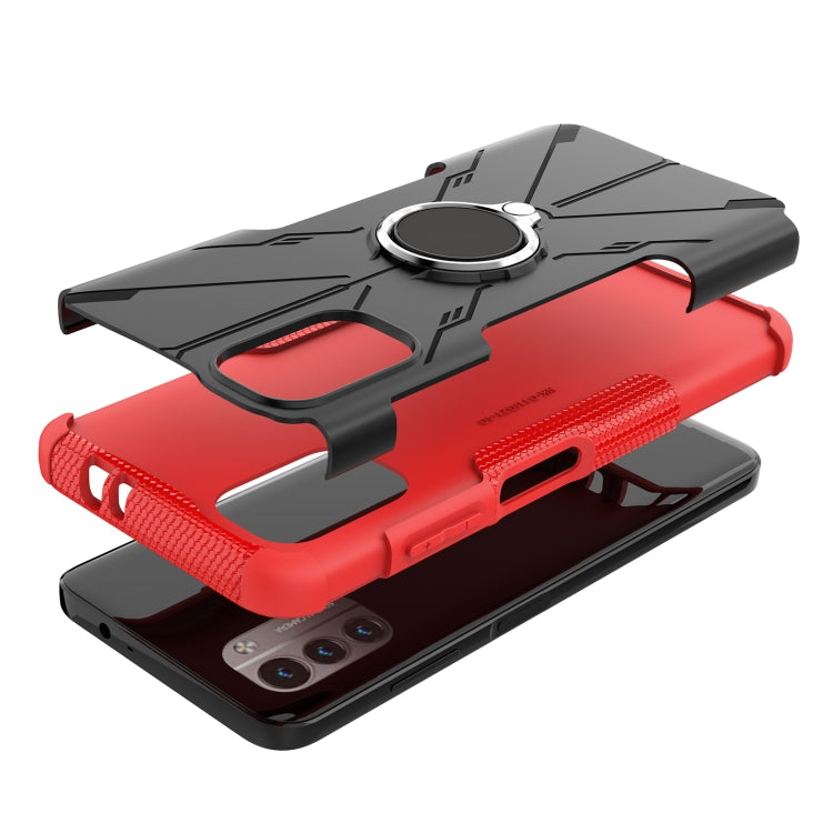 For Nokia G21 Armor Bear Shockproof PC + TPU Phone Case with Ring