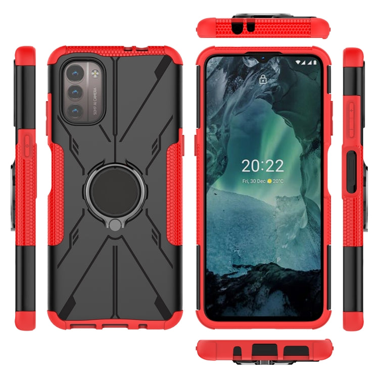 For Nokia G21 Armor Bear Shockproof PC + TPU Phone Case with Ring