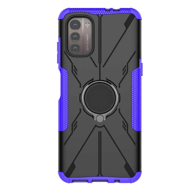 For Nokia G21 Armor Bear Shockproof PC + TPU Phone Case with Ring