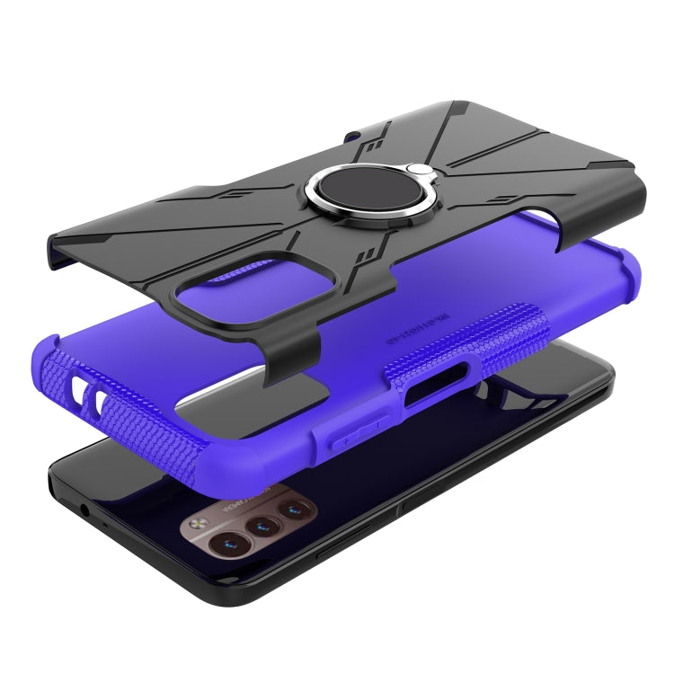 For Nokia G21 Armor Bear Shockproof PC + TPU Phone Case with Ring