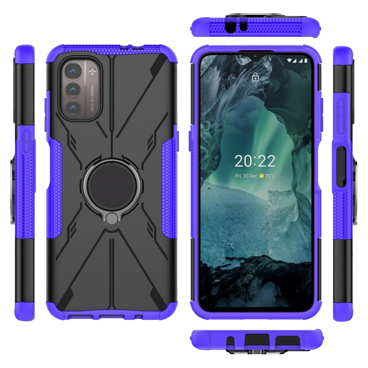 For Nokia G21 Armor Bear Shockproof PC + TPU Phone Case with Ring
