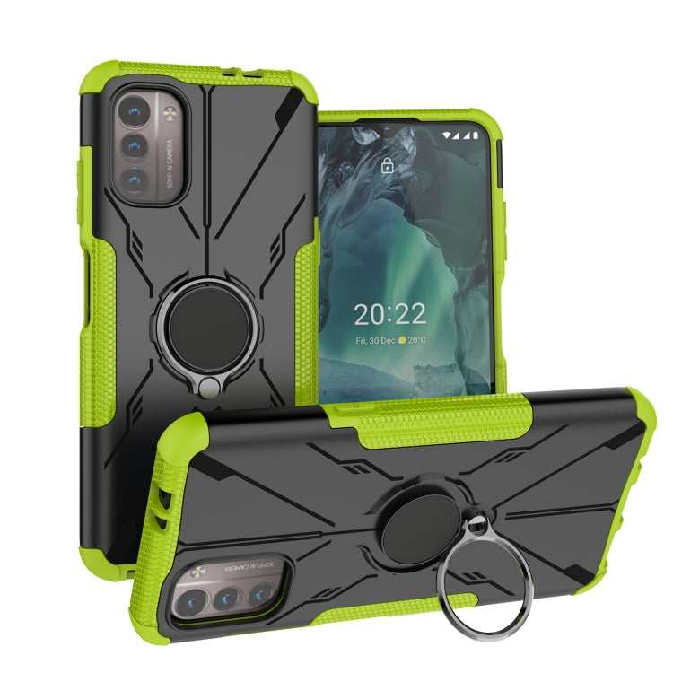 For Nokia G21 Armor Bear Shockproof PC + TPU Phone Case with Ring