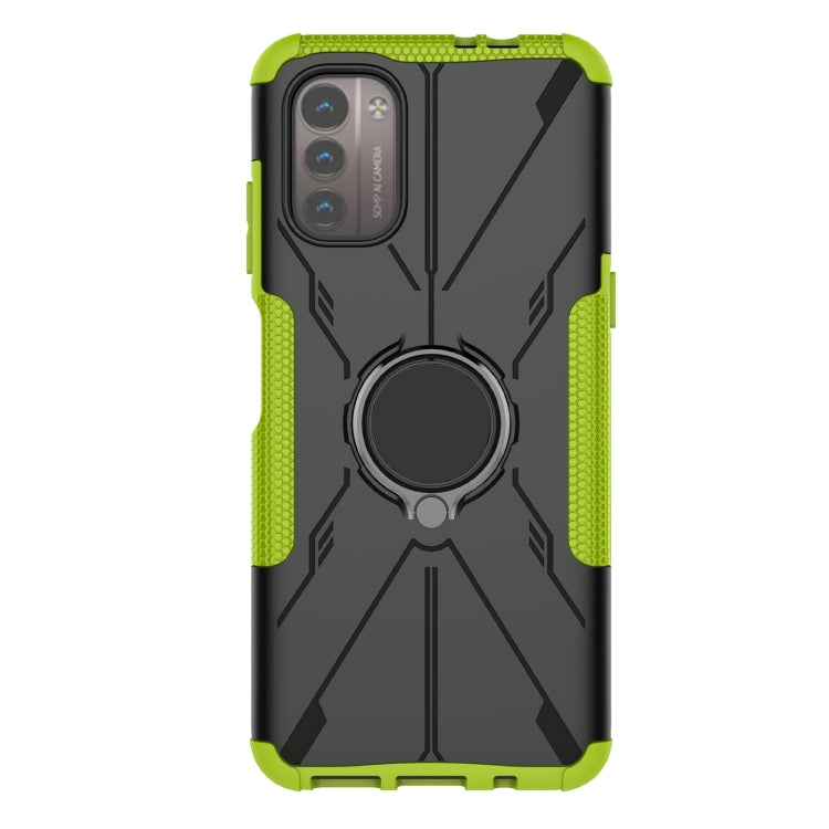 For Nokia G21 Armor Bear Shockproof PC + TPU Phone Case with Ring