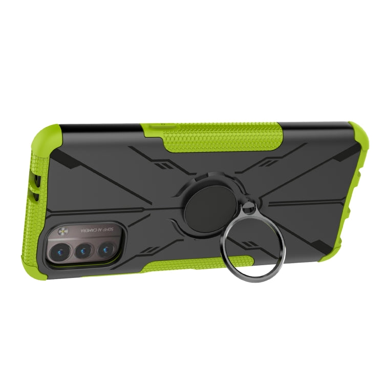 For Nokia G21 Armor Bear Shockproof PC + TPU Phone Case with Ring