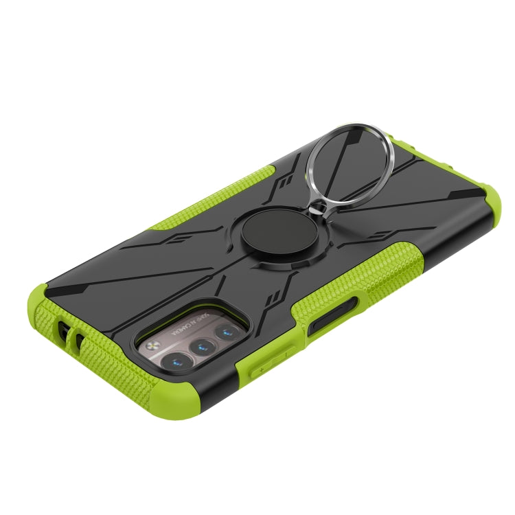 For Nokia G21 Armor Bear Shockproof PC + TPU Phone Case with Ring