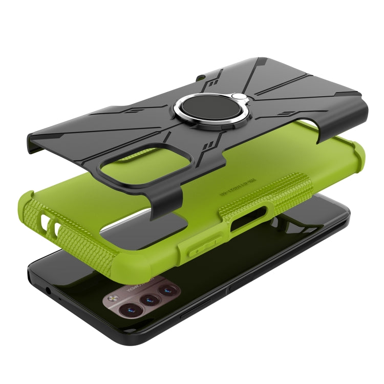 For Nokia G21 Armor Bear Shockproof PC + TPU Phone Case with Ring